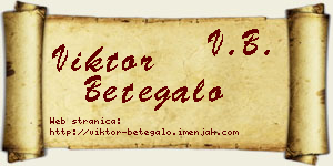 Viktor Betegalo vizit kartica
